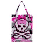 Pink Skull Scene Girl Classic Tote Bag