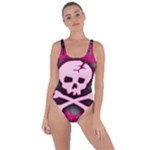 Pink Skull Star Splatter Bring Sexy Back Swimsuit