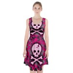 Pink Skull Star Splatter Racerback Midi Dress