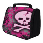 Pink Skull Star Splatter Full Print Travel Pouch (Small)