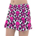 Pink Skulls & Stars Tennis Skirt