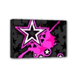 Pink Star Design Mini Canvas 6  x 4  (Stretched)