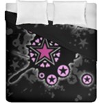 Pink Star Explosion Duvet Cover Double Side (King Size)