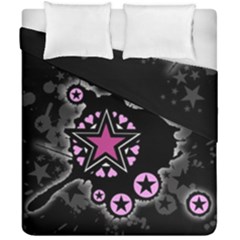 Pink Star Explosion Duvet Cover Double Side (California King Size) from UrbanLoad.com