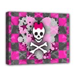 Princess Skull Heart Deluxe Canvas 20  x 16  (Stretched)