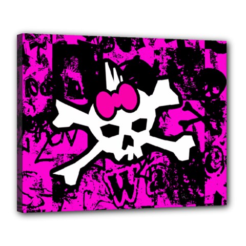 Punk Skull Princess Canvas 20  x 16  (Stretched) from UrbanLoad.com