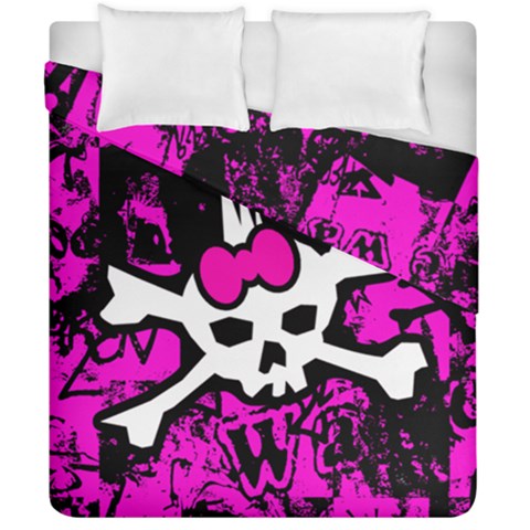 Punk Skull Princess Duvet Cover Double Side (California King Size) from UrbanLoad.com