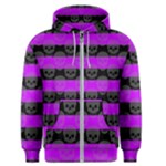 Purple Goth Skulls  Men s Zipper Hoodie