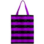 Purple Goth Skulls  Zipper Classic Tote Bag