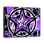 Purple Star Deluxe Canvas 20  x 16  (Stretched)