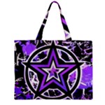 Purple Star Zipper Mini Tote Bag