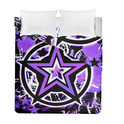 Purple Star Duvet Cover Double Side (Full/ Double Size) from UrbanLoad.com