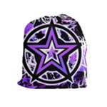 Purple Star Drawstring Pouch (XL)