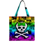 Rainbow Skull Grocery Tote Bag