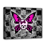 Skull Butterfly Canvas 14  x 11  (Stretched)