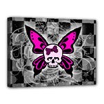 Skull Butterfly Canvas 16  x 12  (Stretched)