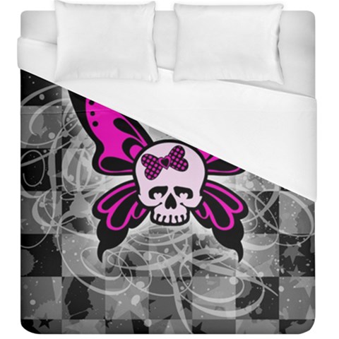 Skull Butterfly Duvet Cover (King Size) from UrbanLoad.com