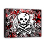 Skull Splatter Deluxe Canvas 16  x 12  (Stretched) 