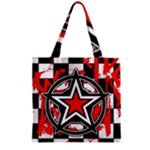 Star Checkerboard Splatter Grocery Tote Bag