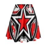 Star Checkerboard Splatter High Waist Skirt