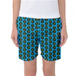 0059 Comic Head Bothered Smiley Pattern Women s Basketball Shorts