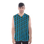 0059 Comic Head Bothered Smiley Pattern Men s Basketball Tank Top