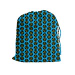 0059 Comic Head Bothered Smiley Pattern Drawstring Pouch (XL)