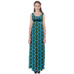 0059 Comic Head Bothered Smiley Pattern Empire Waist Maxi Dress