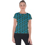0059 Comic Head Bothered Smiley Pattern Short Sleeve Sports Top 