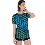 0059 Comic Head Bothered Smiley Pattern Perpetual Short Sleeve T-Shirt