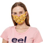 Ice cream on an orange background pattern                                                         Crease Cloth Face Mask (Adult)