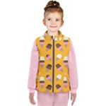 Ice cream on an orange background pattern                                                            Kid s Puffer Vest