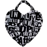 Punk Lives Giant Heart Shaped Tote
