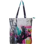 Graffiti Grunge Double Zip Up Tote Bag