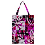 Pink Checker Graffiti  Classic Tote Bag