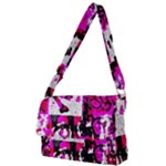 Pink Checker Graffiti  Full Print Messenger Bag (S)