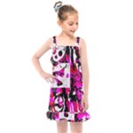 Pink Checker Graffiti  Kids  Overall Dress