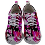 Pink Checker Graffiti  Mens Athletic Shoes