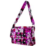 Pink Checker Graffiti  Full Print Messenger Bag (L)