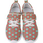 Hexagons and stars pattern                                                            Men s Velcro Strap Shoes