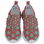 Hexagons and stars pattern                                                               Kids  Velcro Strap Shoes