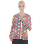 Hexagons and stars pattern                                                              Casual Zip Up Jacket