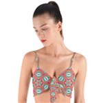 Hexagons and stars pattern                                                               Woven Tie Front Bralet