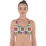 Shapes in shapes 2                                                                Cross Back Hipster Bikini Top
