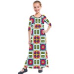 Shapes in shapes 2                                                                Kids  Quarter Sleeve Maxi Dress