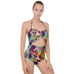 Retro chaos                                                                      Scallop Top Cut Out Swimsuit