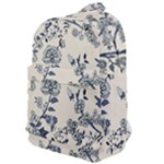 Blue Vintage Background, Blue Roses Patterns Classic Backpack