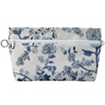 Blue Vintage Background, Blue Roses Patterns Handbag Organizer