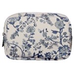 Blue Vintage Background, Blue Roses Patterns Make Up Pouch (Small)
