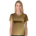 Gold, Golden Background ,aesthetic V-Neck Sport Mesh T-Shirt